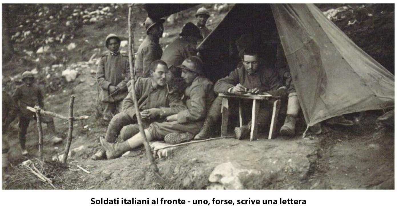 soldati italiani al fronte - uno, forse, scrive una lettera.png